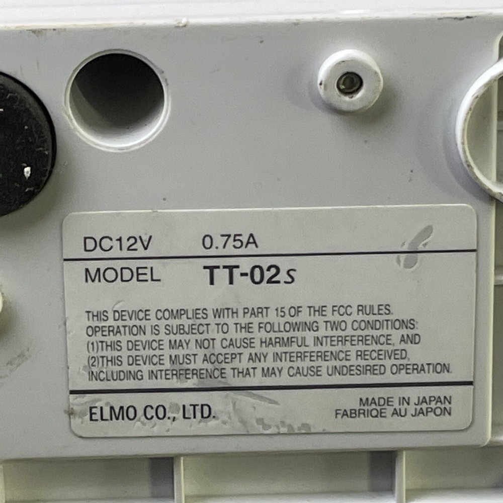 Elmo TT-02RX Document Camera / Visual Presenter