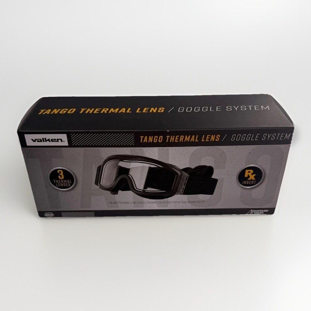 Valken Tango Dual-Pane Thermal Lens Goggle System Multi-Coated Adjustable Strap