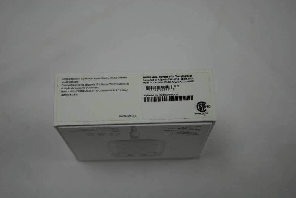 Empty Box Only Apple Airpods with Charing Case MV7N2AM/A