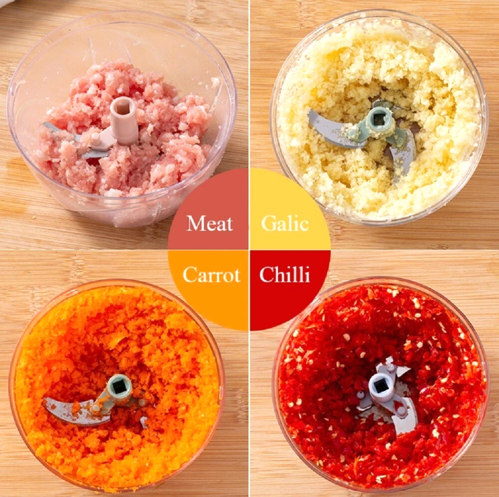 Manual Food Chopper Hand Pull String Portable Onion Garlic Vegetable Mincer Dice
