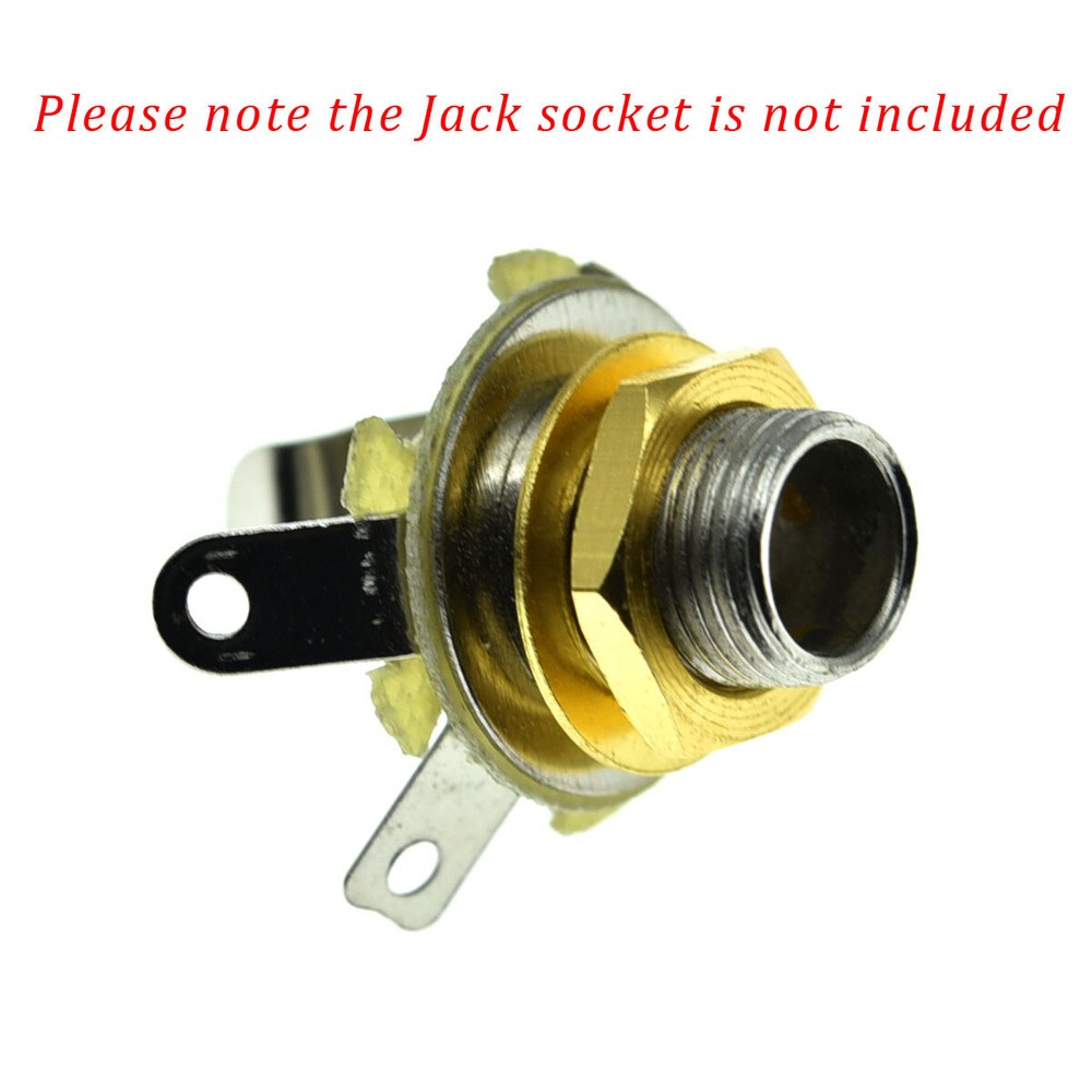 KAISH 20* Guitar Input Output Jack Socket Nuts & Washer Metric Jack Nuts Gold
