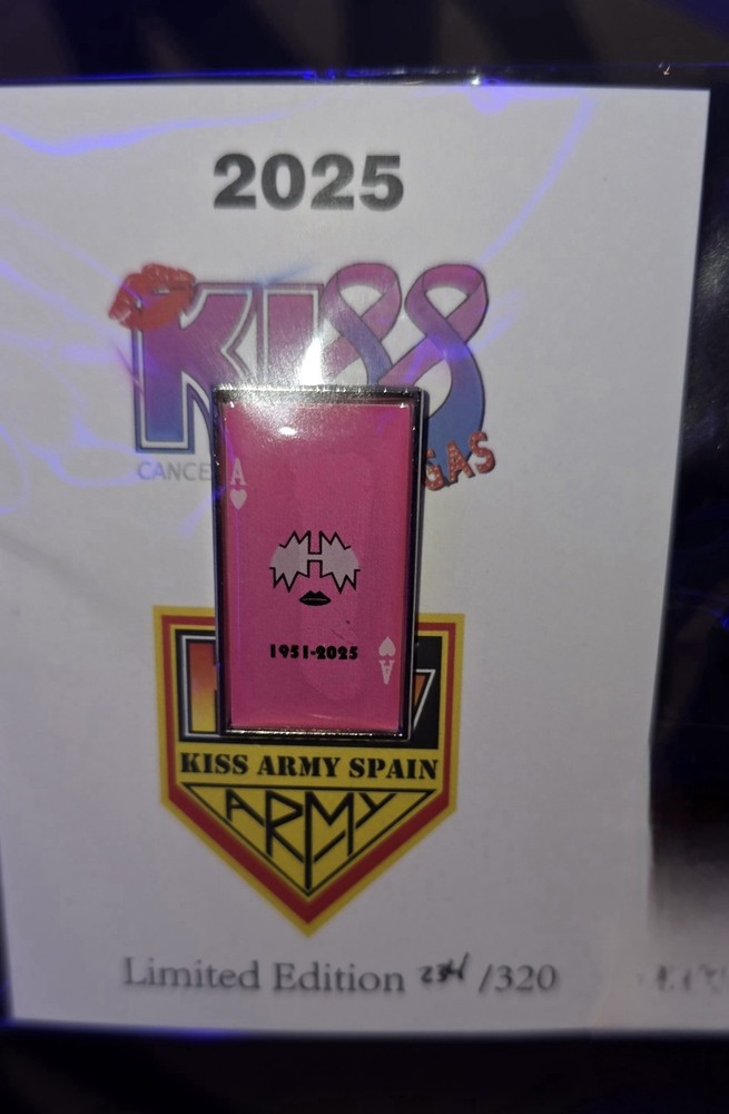 Kiss Army 50th Anniv.  Official Ace Frehley Memorial Pin. unopened.243/320