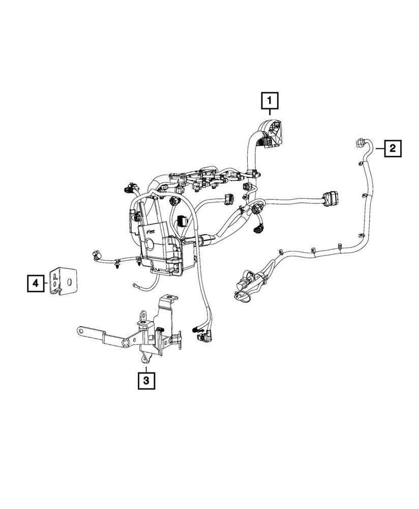 Genuine Mopar Engine Wiring Bracket 4892866AF
