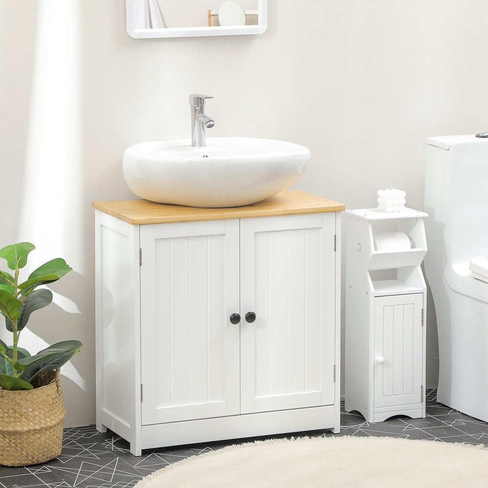 Bathroom Vanity, Under Sink Cabinet, White