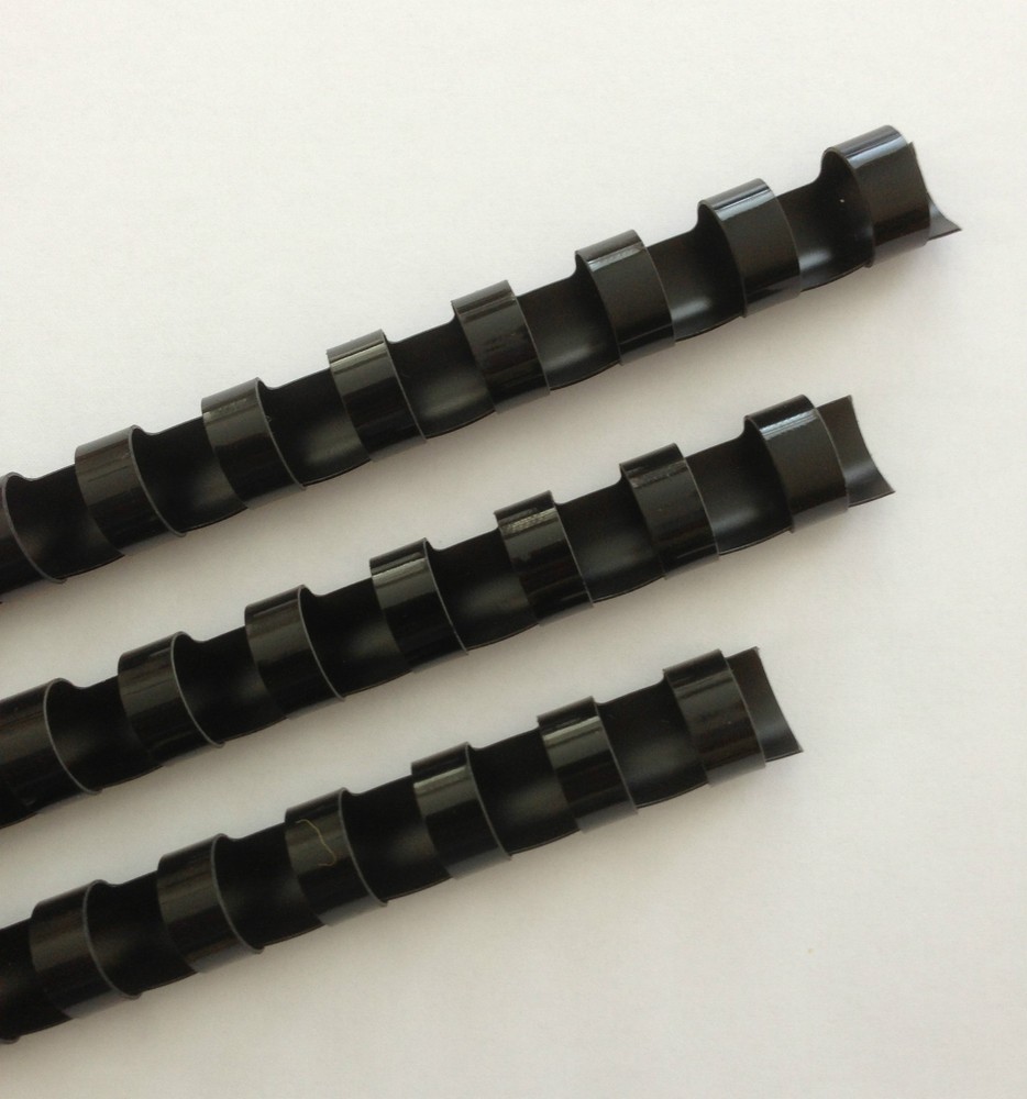 3/8" Plastic Binding Combs - "BLACK" - Set of 25