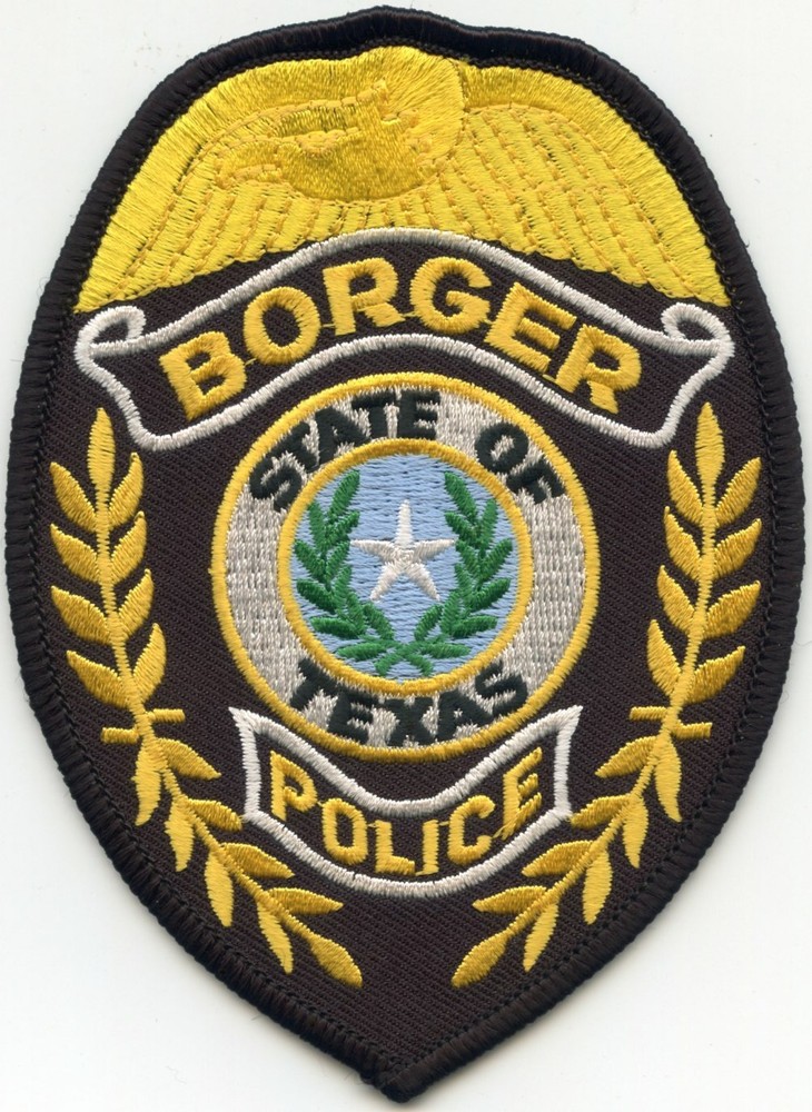 BORGER TEXAS TX POLICE PATCH