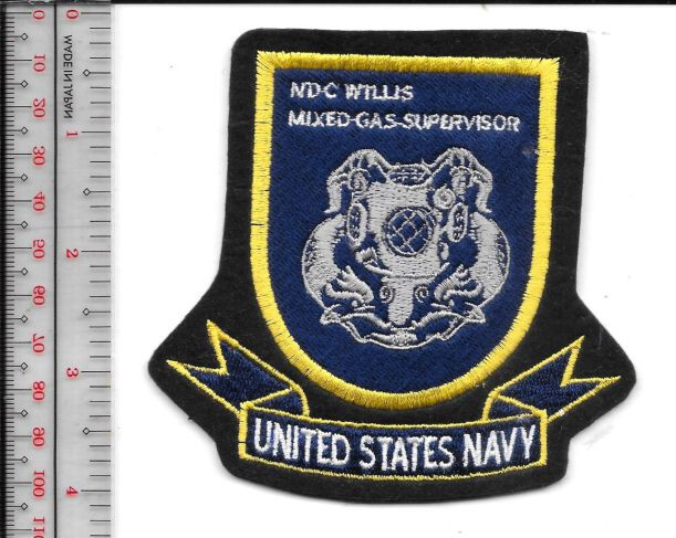 Navy Diver First Class NDC WILLIS MIXED GAZ SUPERVISOR NO TARIFF