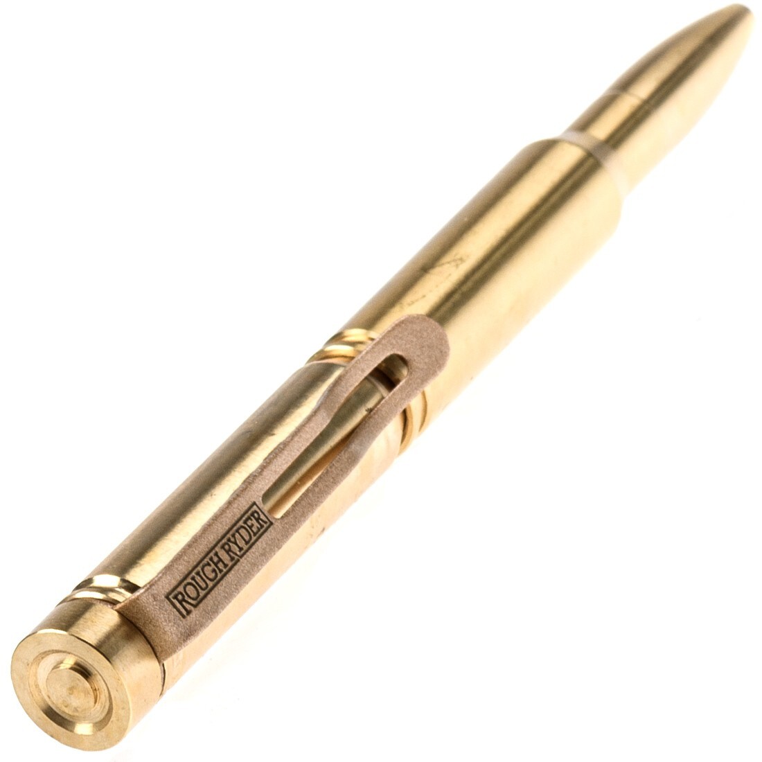 Rough Ryder Bullet Pen Twist Open / Closed Brass Construction 4.75" Overall