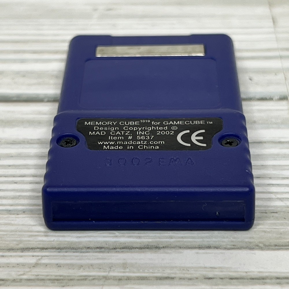 Nintendo Gamecube 16x Memory Cube Memory Card Mad Catz Blue - Tested Works