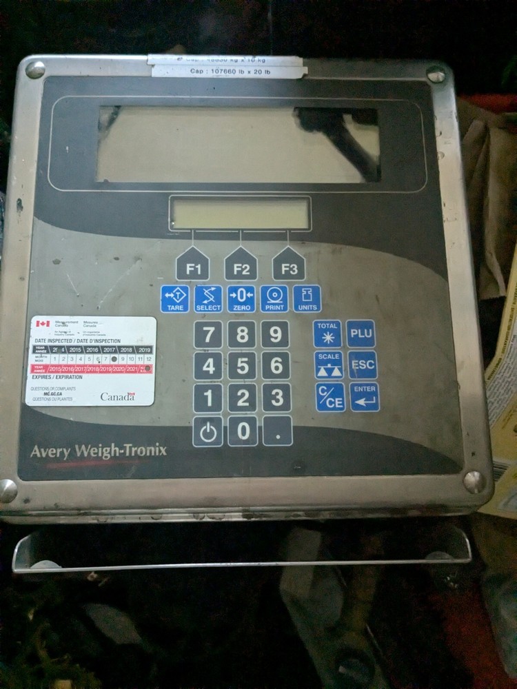 Avery Weigh-Tronix Digital Weight Scale Indicator Head Working
