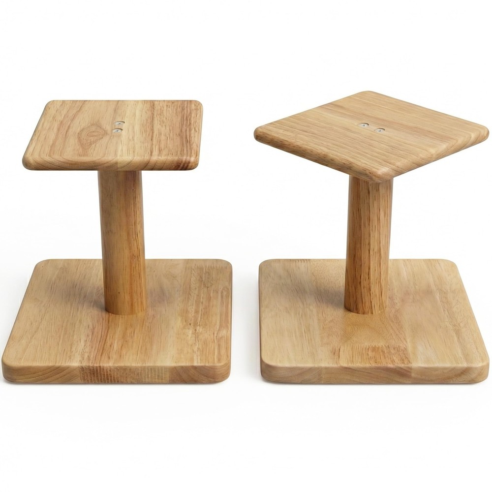 Speaker Stands Solid Wood 360° Rotatable Natural Oak DSS7 7