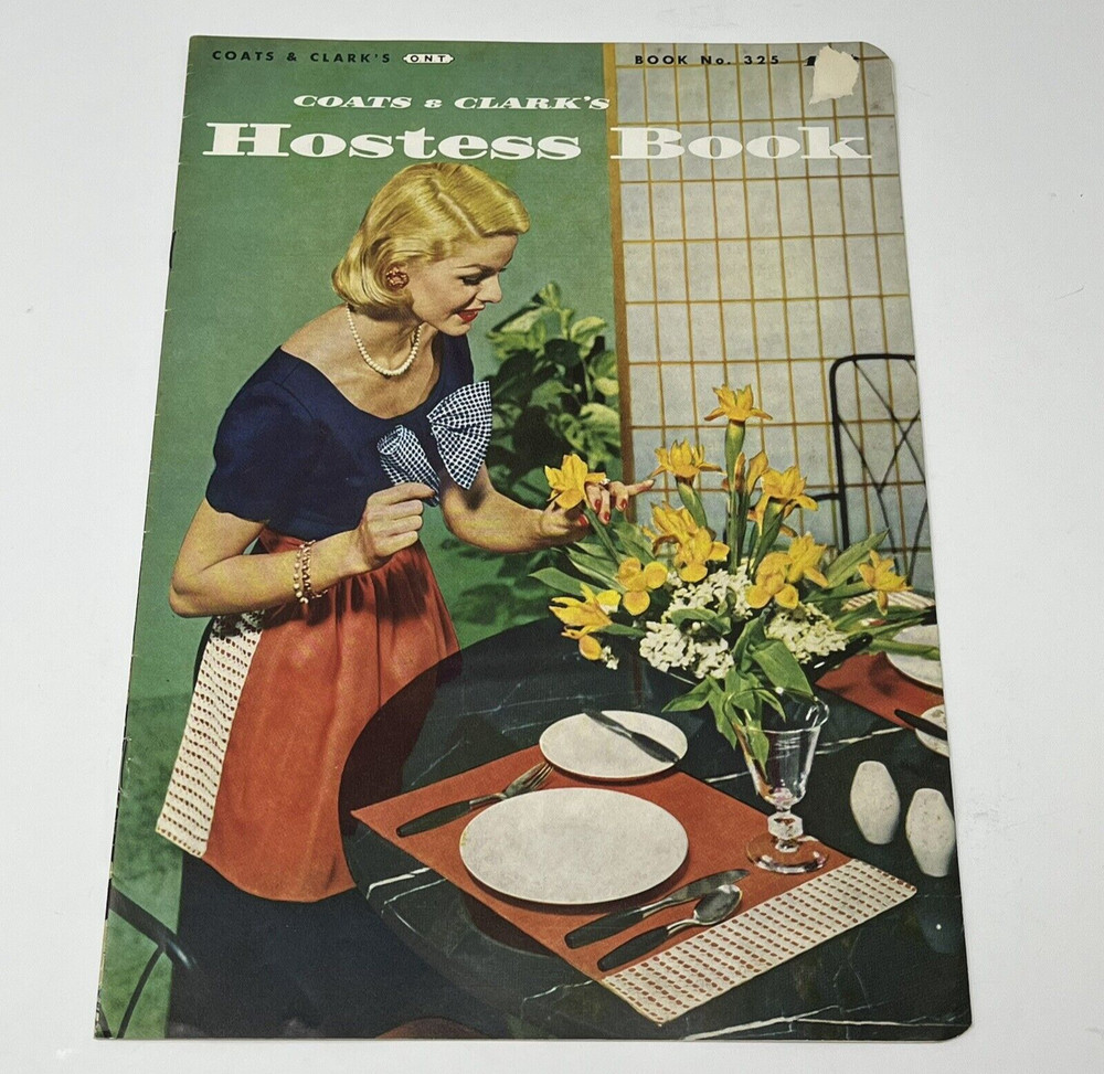 1956 Coats & Clark's Hostess Book Crochet Needlework Pattern 325