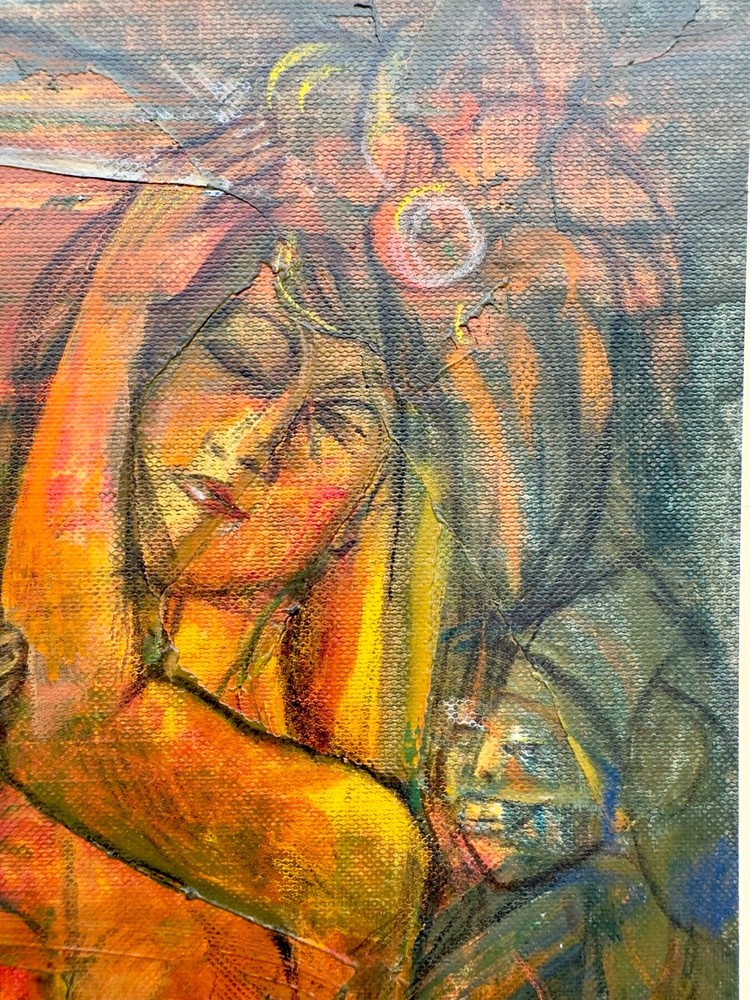 Original Russian Abstract Composition, Graphics, Postmodernism, Signed.