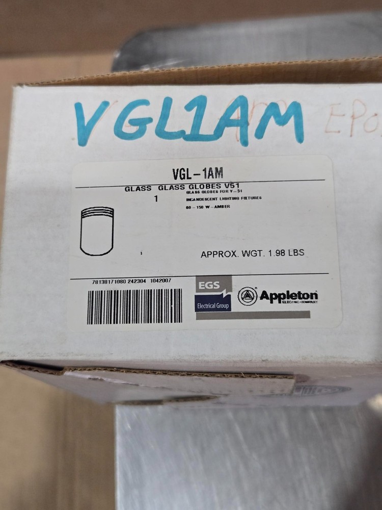 Appleton VGL1AM Amber Globe