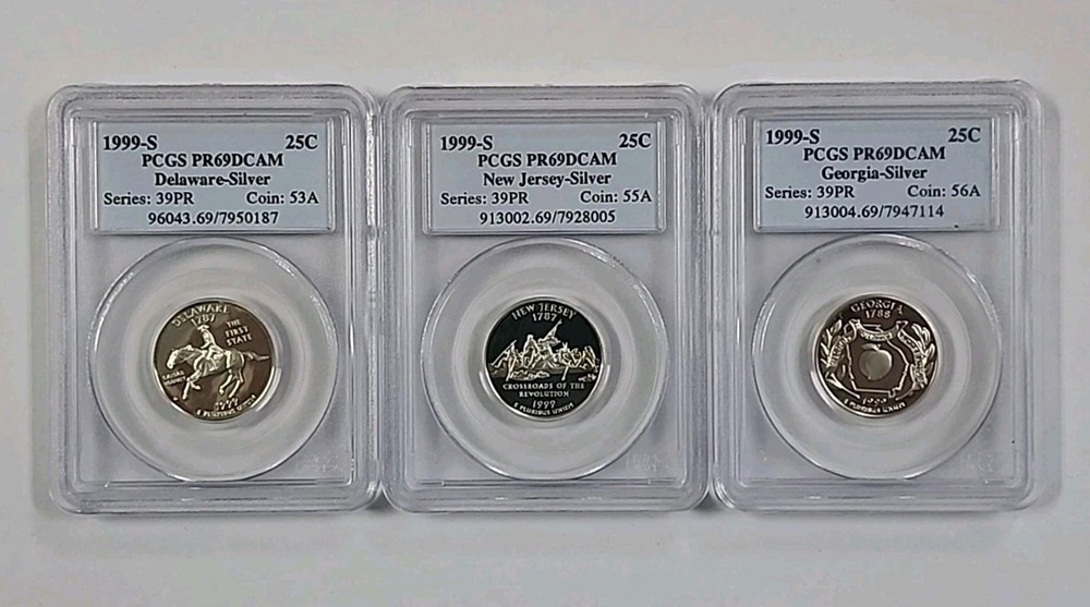 1999-S 25C State Quarters - Silver DCAM (Proof)