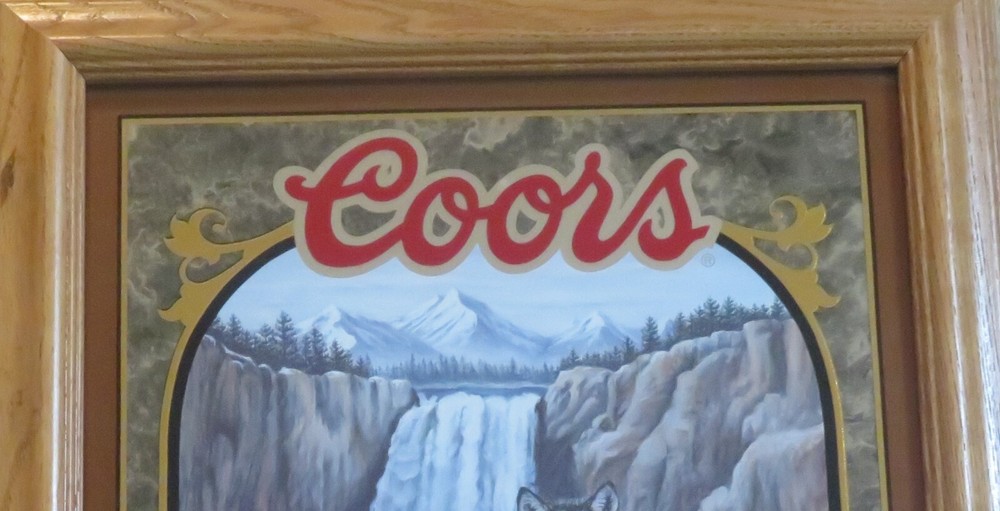 TIMBER WOLF - Coors beer Mirror