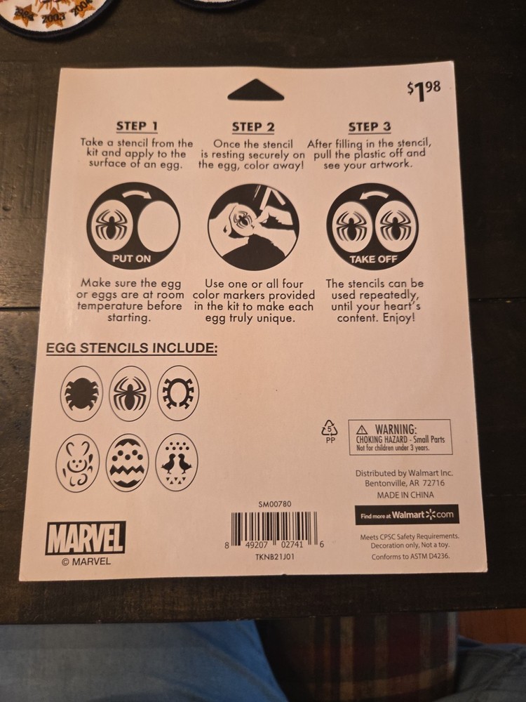 Spider-Man Easter Egg Decorating Kit Stencils