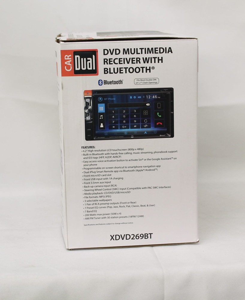 Dual Multimedia Receiver With Bluetooth 6.2" Touchscreen