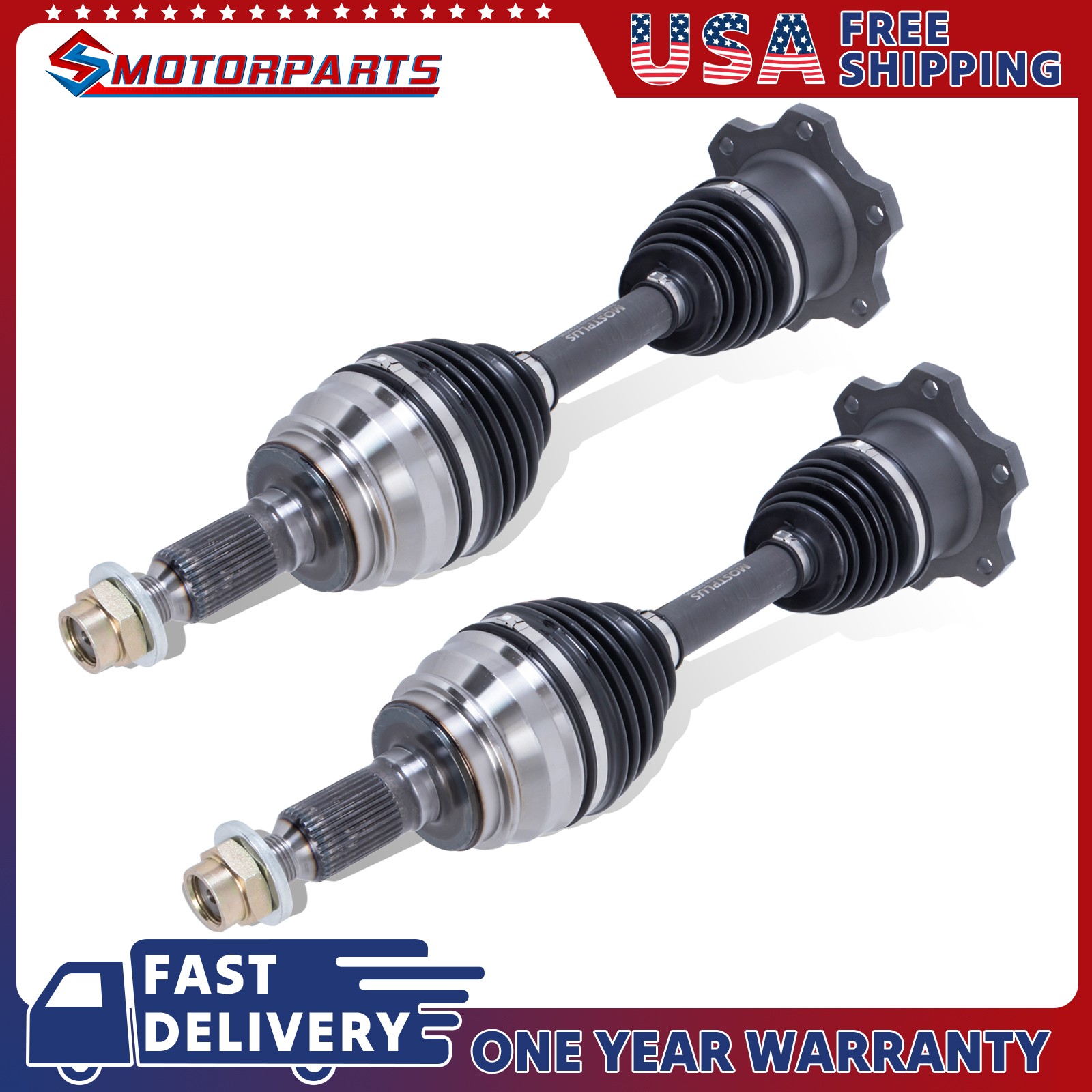 2PCS 4WD 6 LUGFront CV Axle Shaft For GMC Sierra Chevy Silverado Suburban 1500