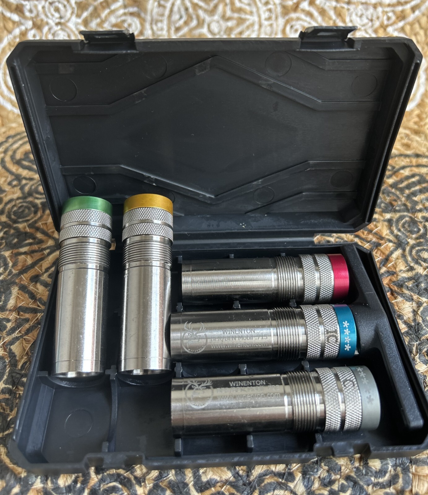 Beretta/Benelli Mobil Thread Extended Choke Tubes Set 12ga Silver 5x / Winenton