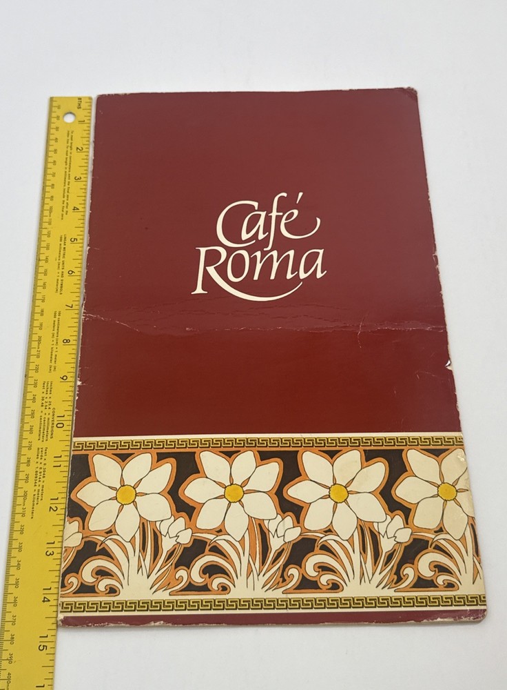 Vintage Caesars Palace Cafe Roma Menu