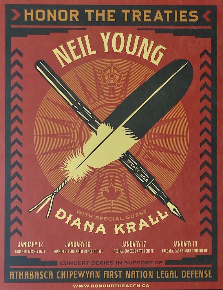 NEIL YOUNG 2014 CANADIAN TOUR SHEPARD FAIREY18x24 NM RARE