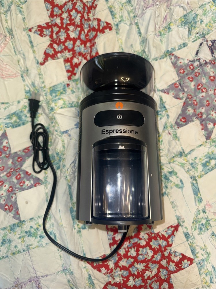 Espressione Professional Conical Burr Coffee Grinder Black/Silver, MEC-5198