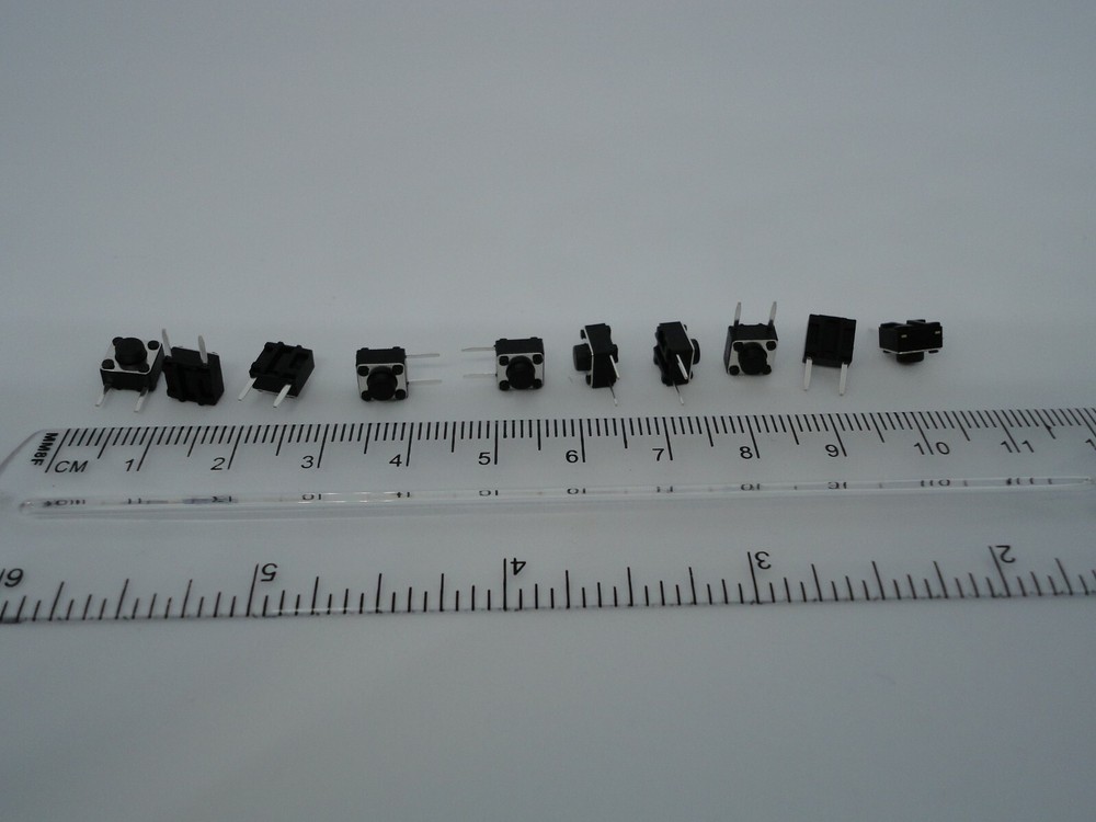 10 Pcs Pack Lot 6x6x5mm Momentary Push Micro Button Tactile Switch Side 2 Pins