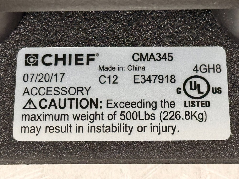 Chief CMA330 8 x 8" Offset Ceiling Plate w/ 2'- 3' Adjustable Pole CMS0203