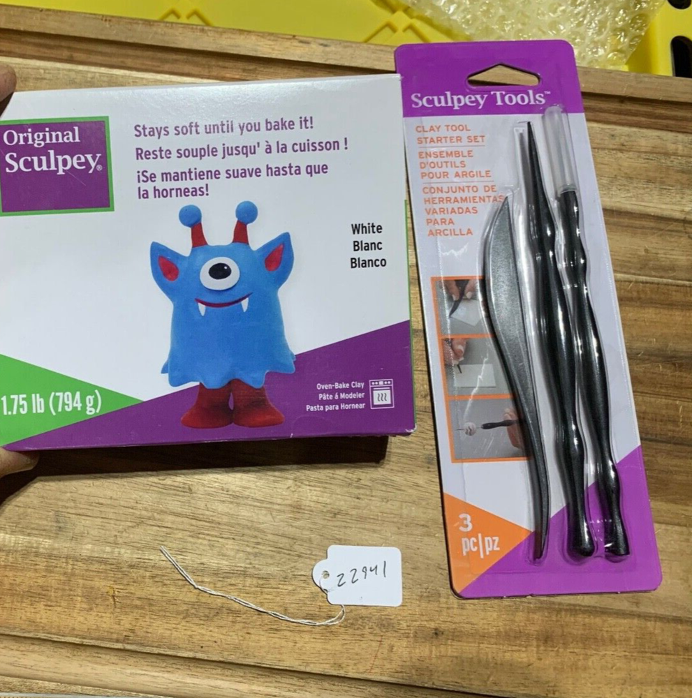 Original Sculpey 1.75 lb & sculpy tools (22941)