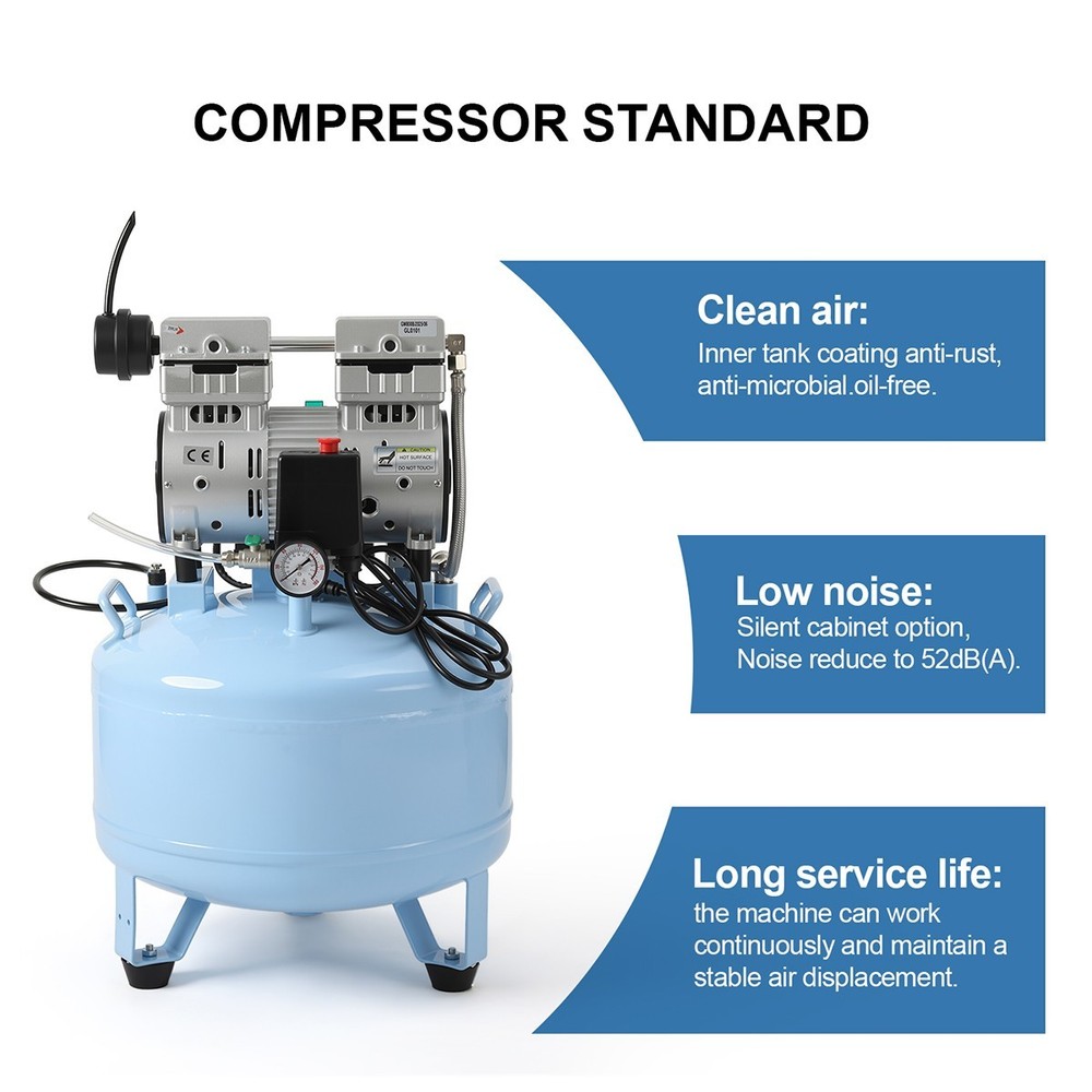 Dental Unit Chair Computer Control /Delivery Unit Adjustable/Air Compressor 40L