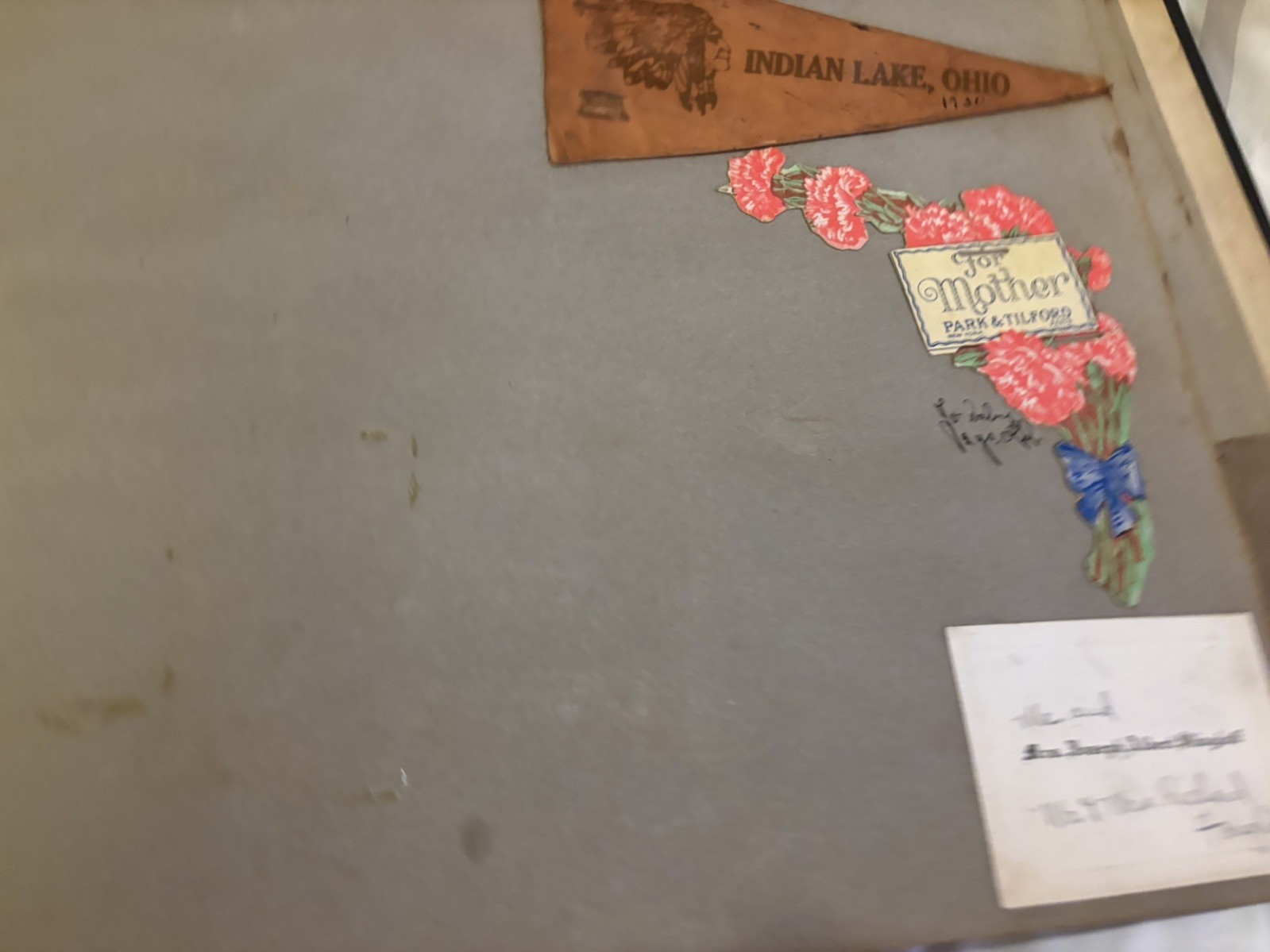 Antique 1923/24 High School Memories Scrapbook Felt Letter Invitations Playbill