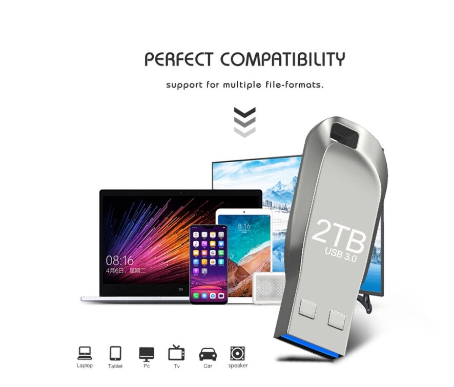 1TB 2TB Type C/USB-A USB 3.0 Flash Drive Thumb Drive Memory Stick for PC Laptop