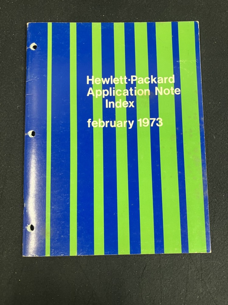 HEWLETT PACKARD APPLICATION NOTE INDEX, FEBRUARY 1973