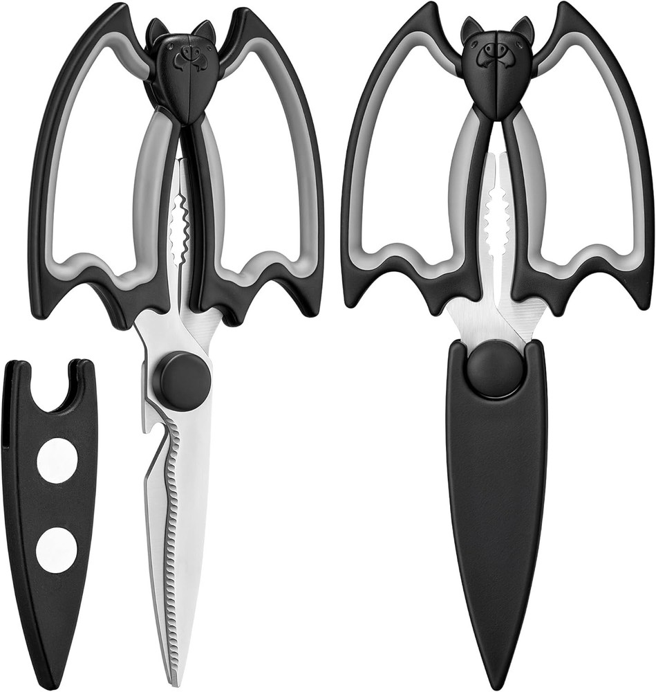 Kitchen Scissors All Purpose 2 Pack - Halloween Goth Cute Kitchen Shears - He...