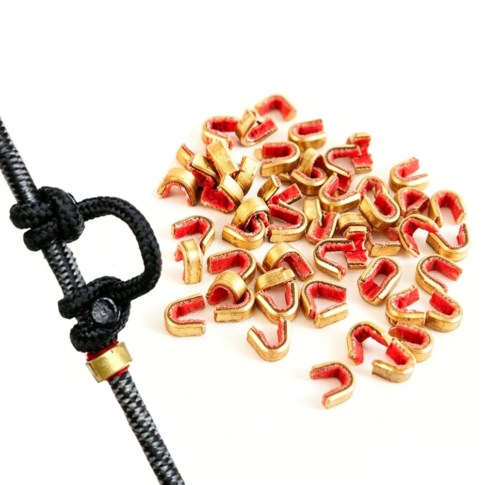 Outdoor Archery String Nocking Points Brass Nock Buckle Clips Bow String Protect