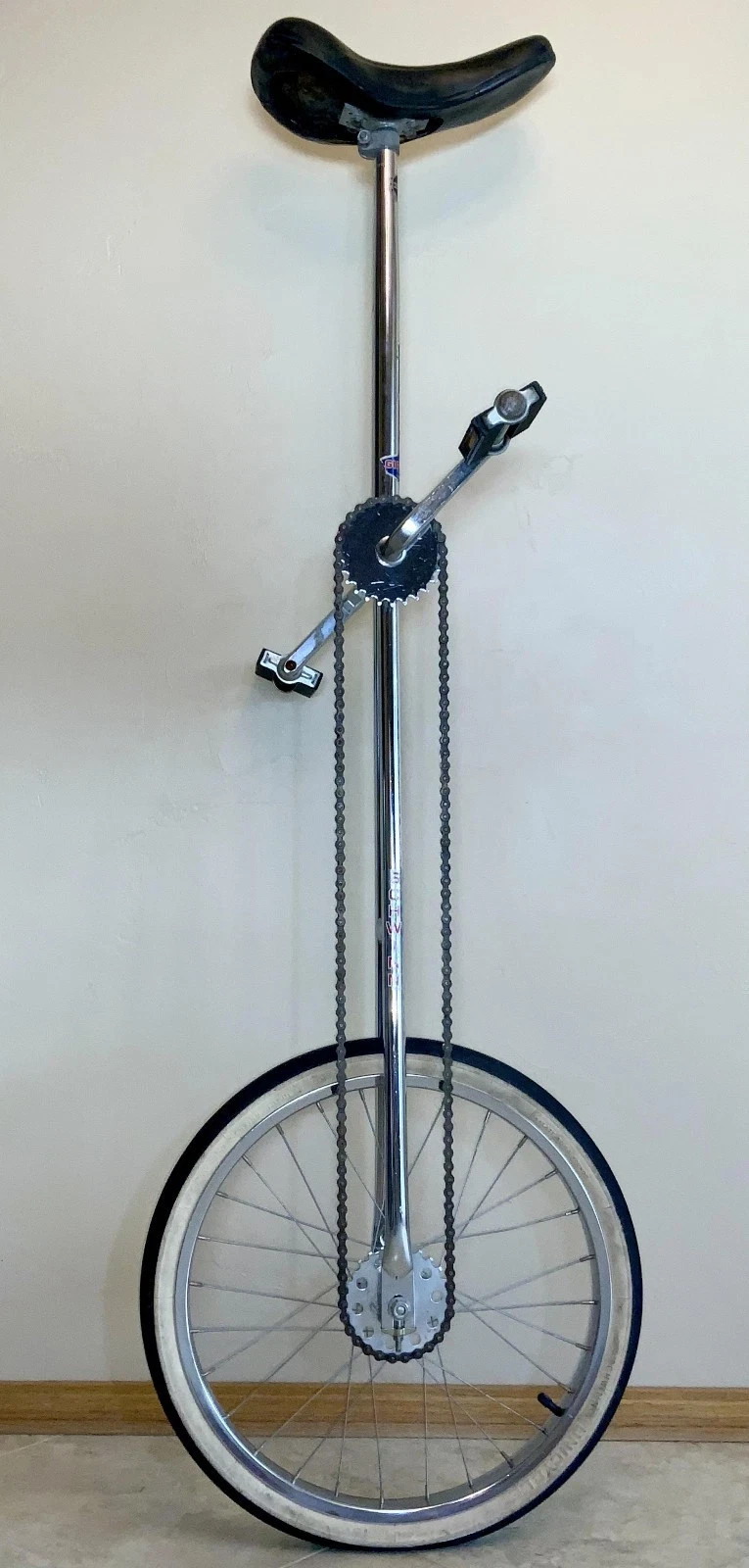 VIDEO! 5/6 ft Schwinn Giraffe Unicycle Chrome Nimbus Performers Circus Monowheel