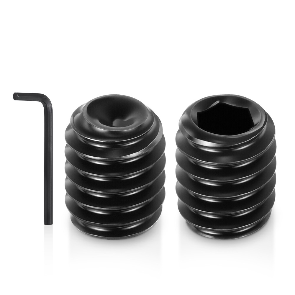 50Pcs Cup Point Socket Set Screws - [M2.5-0.45x3] Carbon Steel, Black