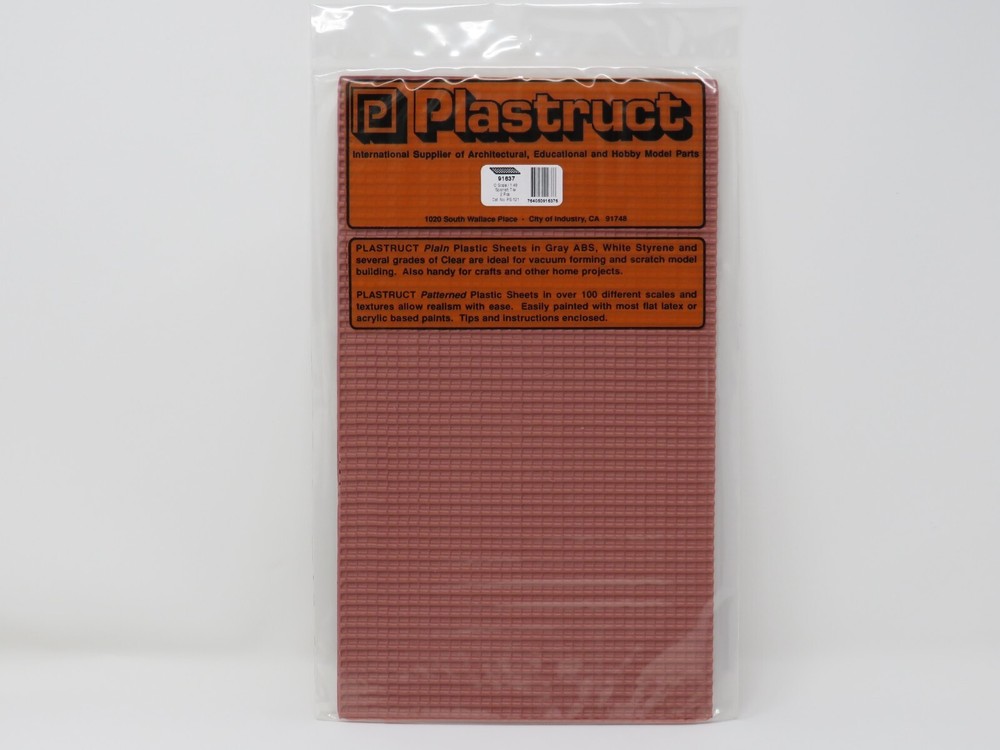 Plastruct 91637 Spanish Tile Roof Patterned Sheets O Scale 1:48