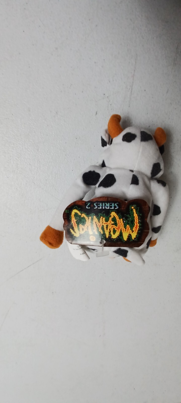 Bessie Got Milked Cow Meanies Beanie Baby Plush Graphic Milk Mustache Series 2