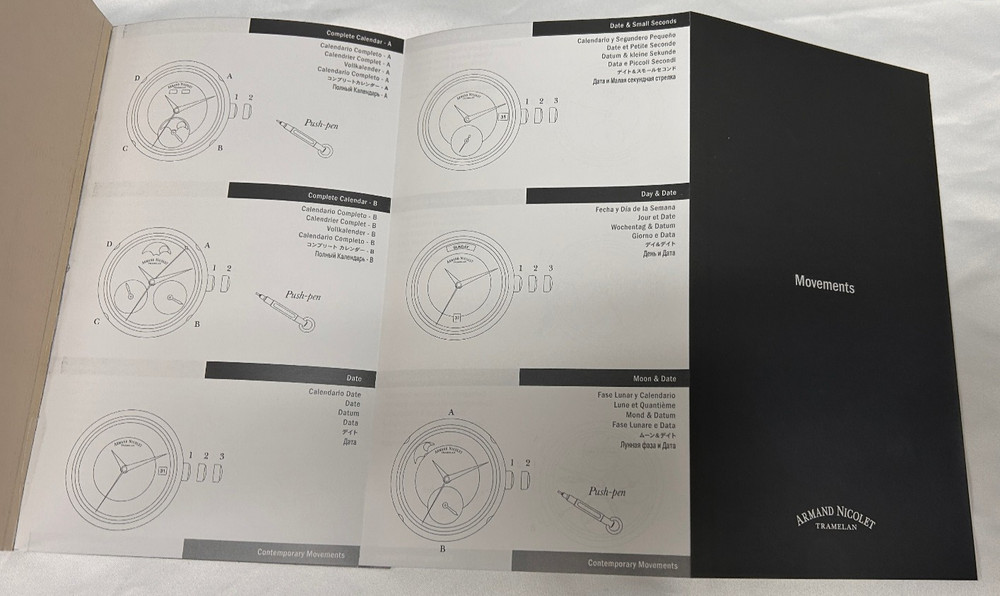 Armand Nicolet Operating Instructions Book