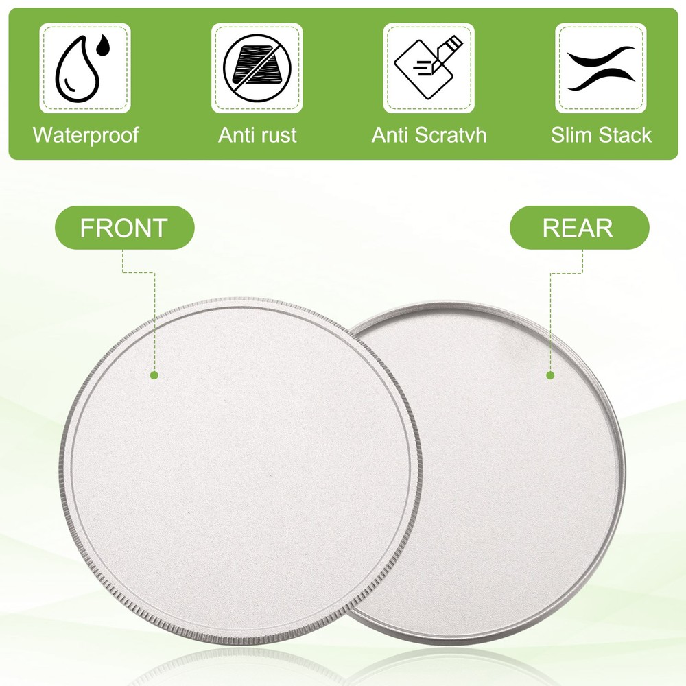 37mm Metal Lens Cap Universal Lens Filter Stack Cap Slim Stack Silver