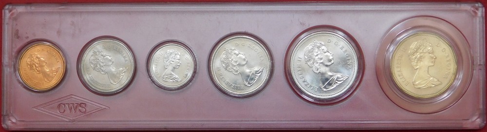 Uncirculated 1987 Canada 6 Coins Plus Snap Lock Folder
