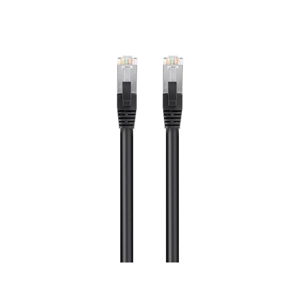 CAT6 PoE Shielded Ethernet Patch Cable 50 ft, Black