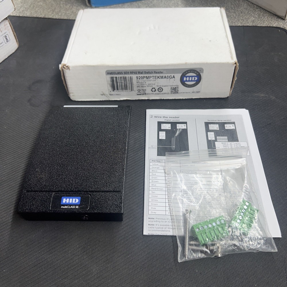 HID 920MPTEKMA0GA multiCLASS RP40EKTB Wall Switch Reader - Black