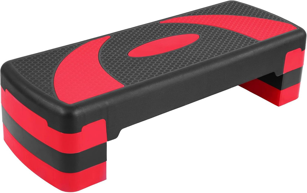 Aerobic Step Platform Trainer with Adjustable 3-Level Risers, 400 Pound Weight C