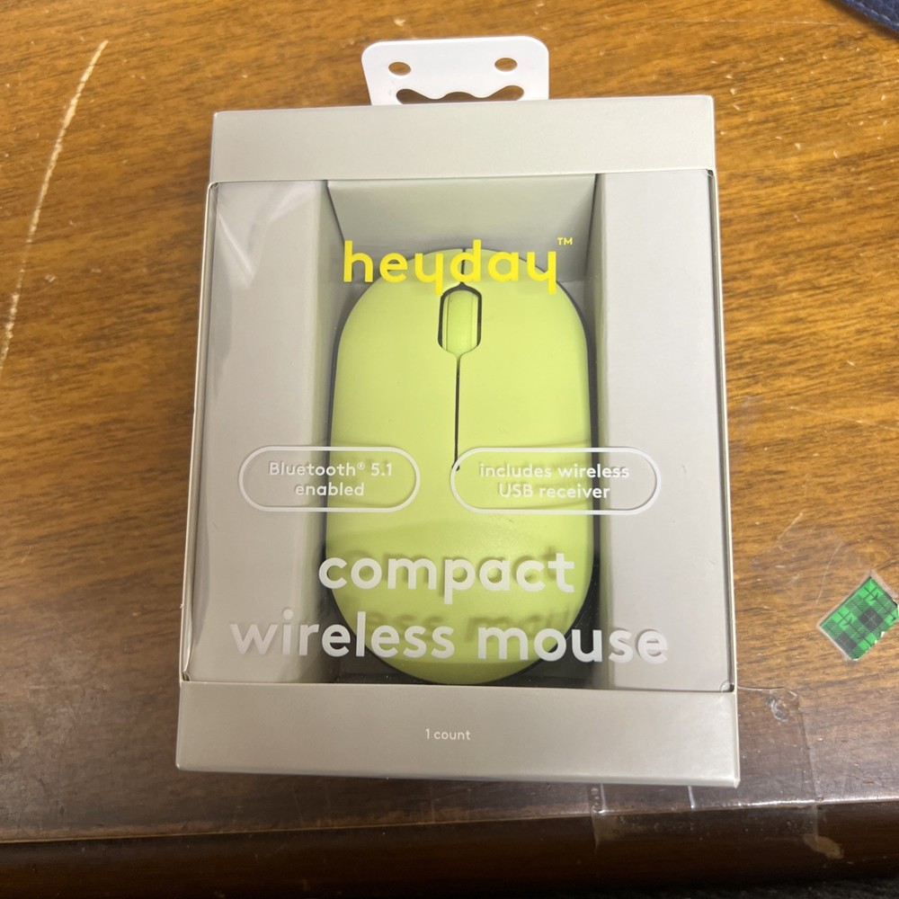 Heyday Compact Wireless Mouse New Bluetooth enabled - Lime Green