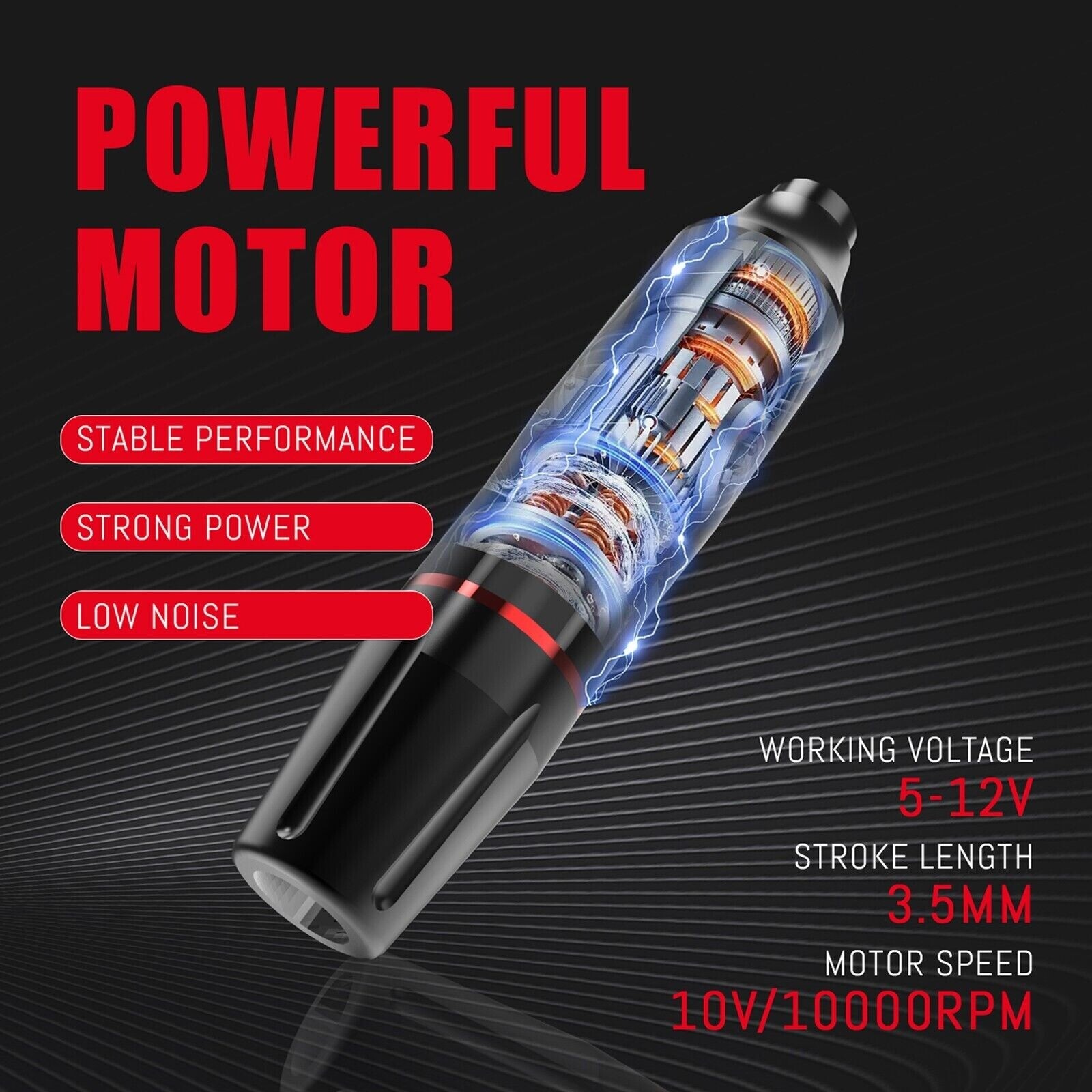 Tattoo Kit Complete for Beginners Wireless Pen Machine with Power Supply Needles