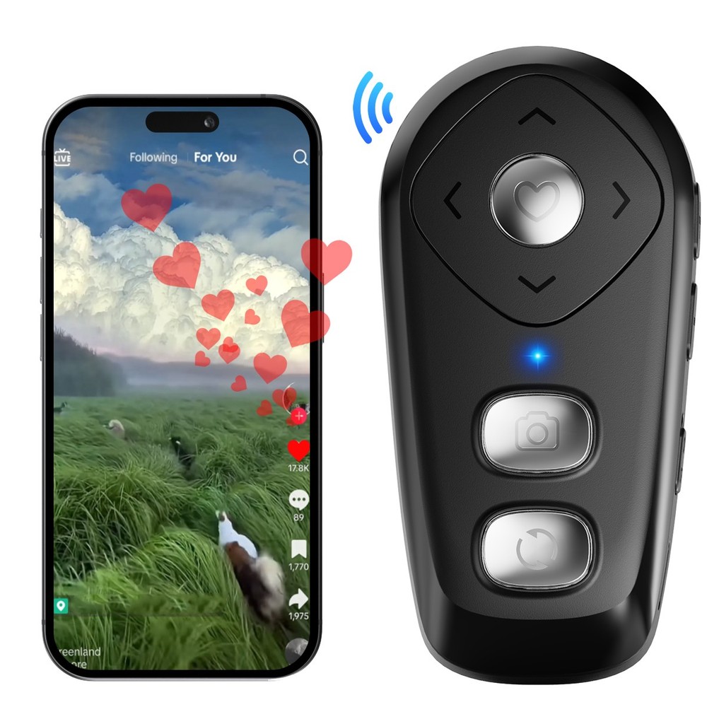 Wireless Camera Remote Control with Zoom for iPhone & Android Versatile Shutter