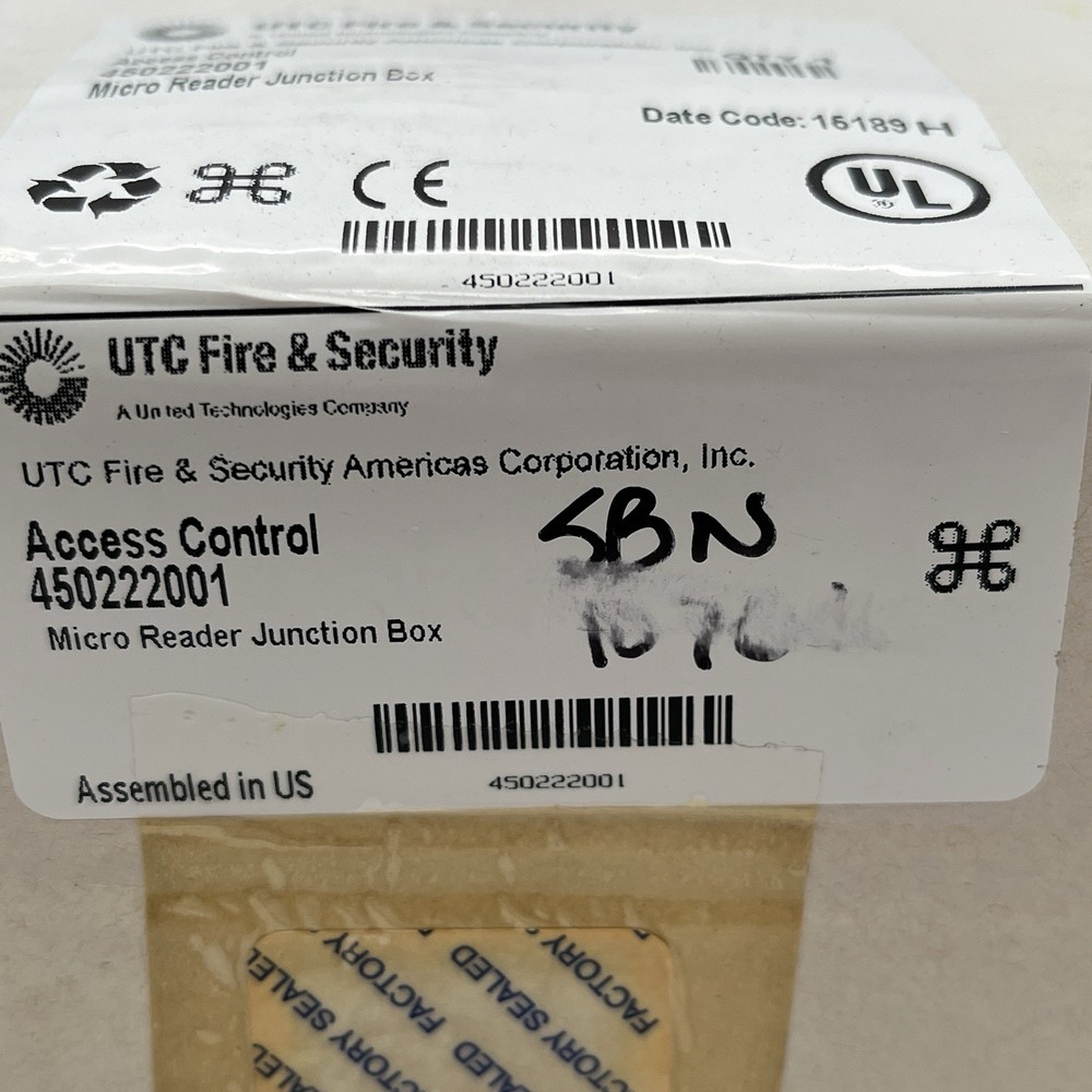 NEW IN BOX!! UTC Fire & Security Lenel Micro Reader Junction Box - 450222001